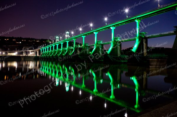02.3 Big Dam Bridge At Night From North Little Rock Side - Professional Views Of Little Rock photography by Paul Caldwell